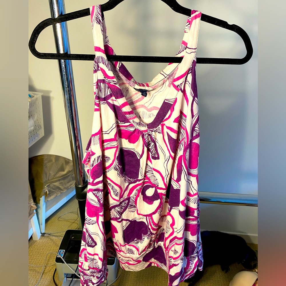 American Eagle Purple Floral Tank